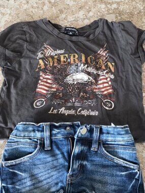 Girls jeans shorts set